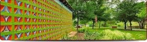 Picture of the painted structure at Bartholomew Park