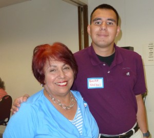 Emilio Vargas, recipient of the 2015 WPNA Scholarship,  with his aunt, Josie Garza