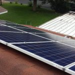 solar panels on roof