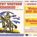 Wednesday, NOV. 26, 2025 SHOWTIME: 10:30AM Windsor Park Branch Library 5833 Westminster Dr. Austin, TX 78723 Join Small Wonders Entertainment for a free and interactive musical stroll down Memory Lane for senior citizens featuring famous entertainers portrayed as puppets, including performers like Hank Williams, Freddy Fender, Charley Pride and much more!