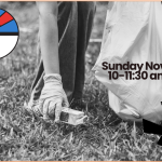 Hand picking up trash. Pokemon characters overlayed