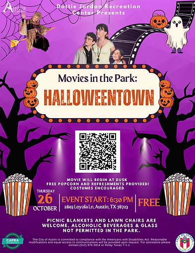 Movies In the Park: Oct 26